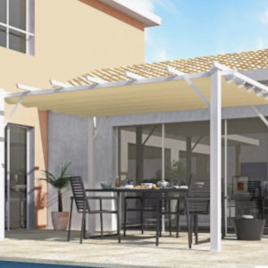 Pergola aluminium 4 x 3 m avec toile coulissante